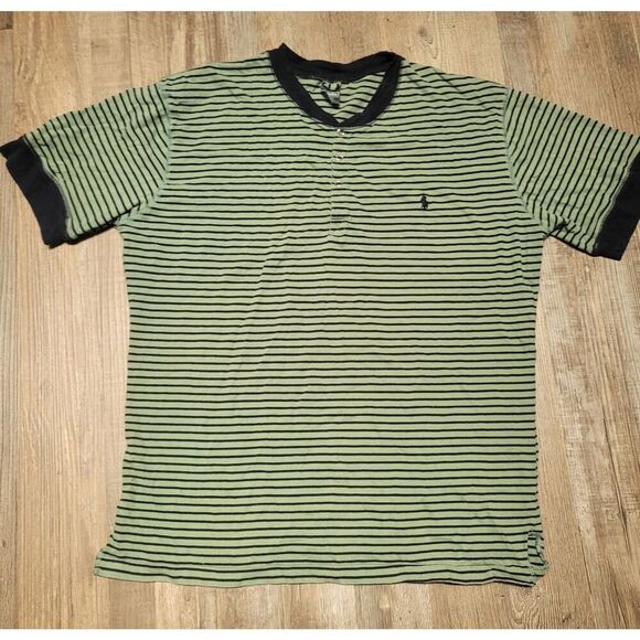 Vintage Polo By Ralph Lauren Casual Shirt - Men's Size M- Green Striped - Picture 2 of 7